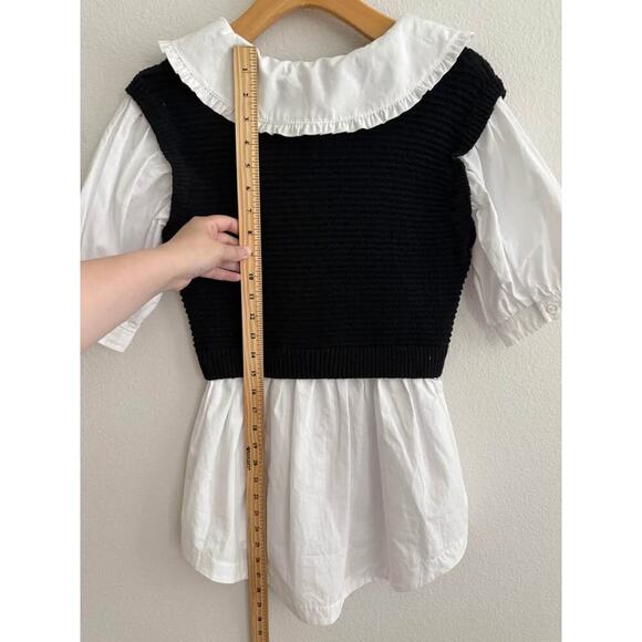 Maeve Anthropologie Peter Pan Collar Twofer‎ Sweater Blouse Sz XS NWT - Picture 7 of 7